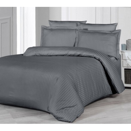 Постельное белье "Страйп Сатин"-045